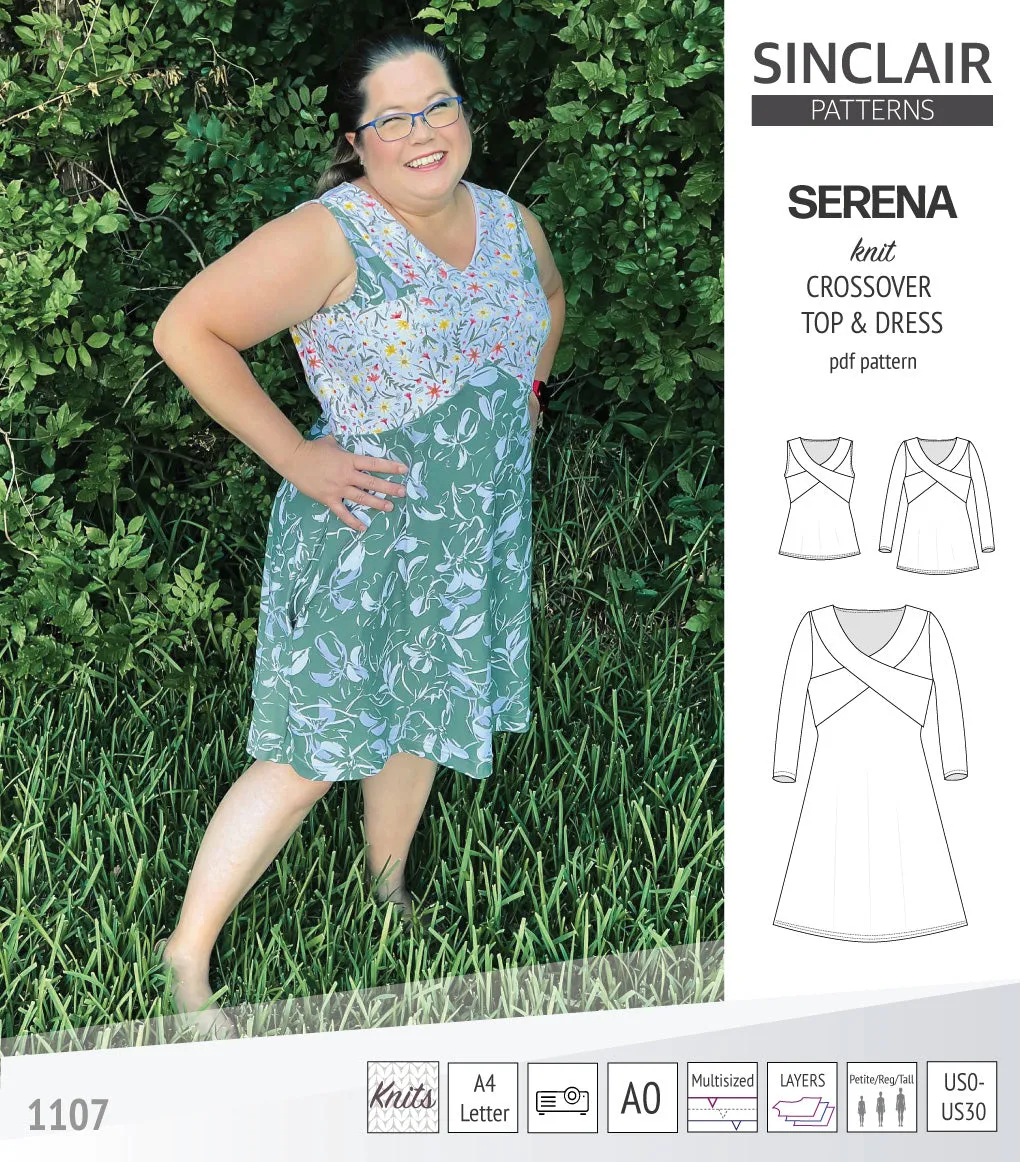 Serena crossover knit top and dress(PDF)
