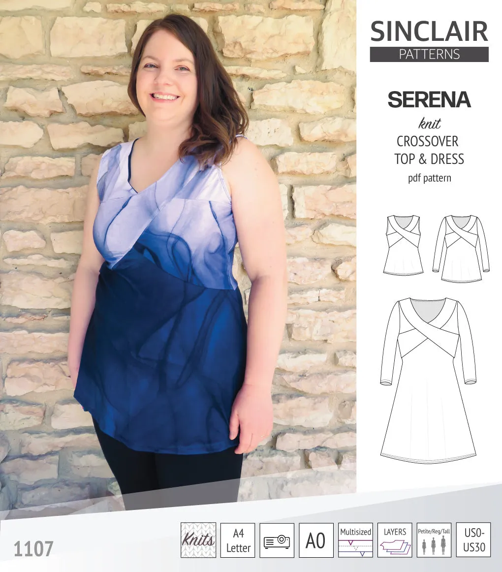 Serena crossover knit top and dress(PDF)