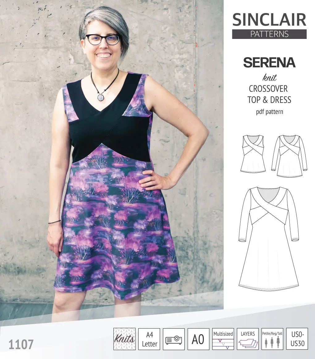 Serena crossover knit top and dress(PDF)