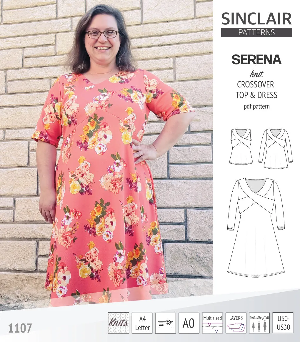 Serena crossover knit top and dress(PDF)