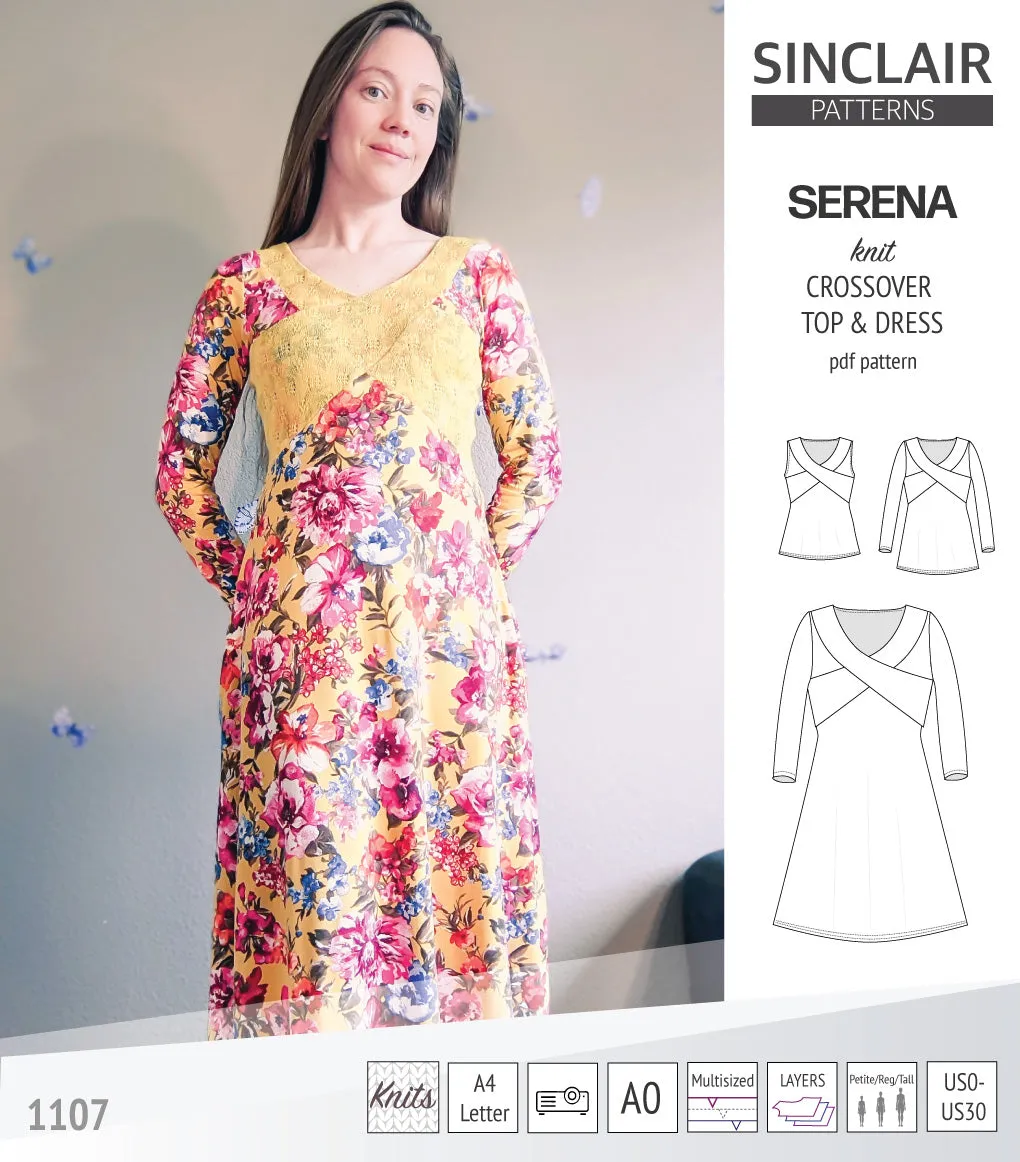 Serena crossover knit top and dress(PDF)