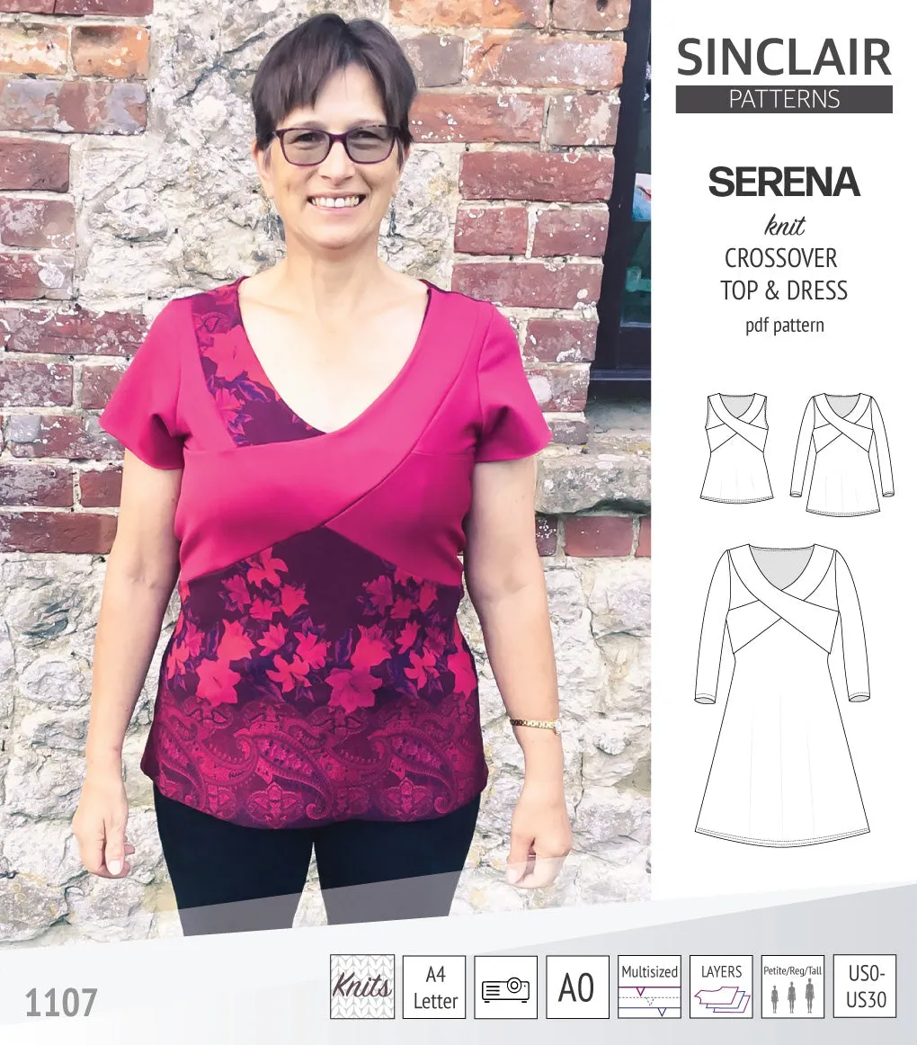 Serena crossover knit top and dress(PDF)