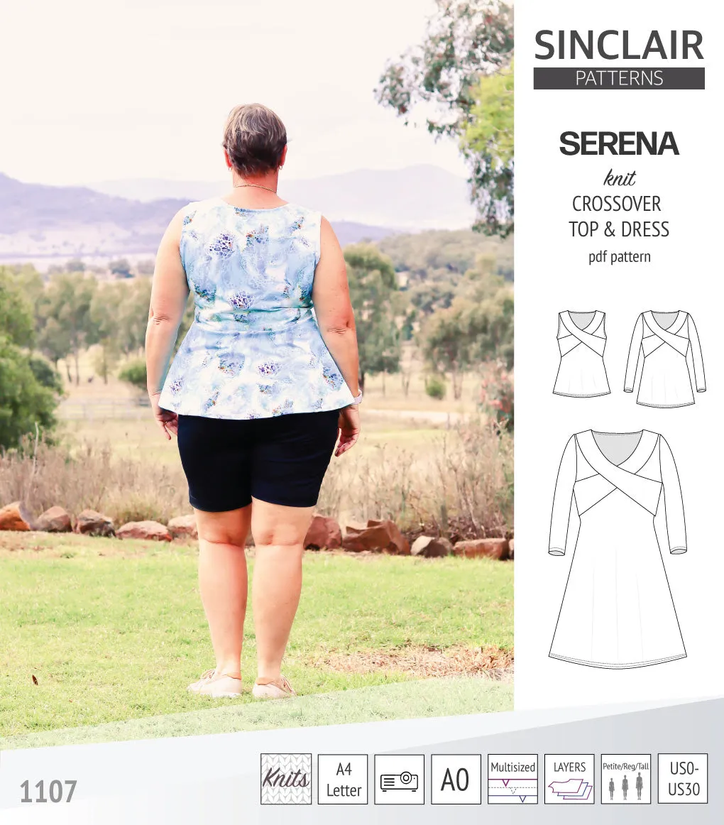 Serena crossover knit top and dress(PDF)