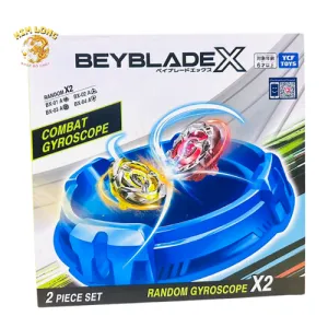 Set of 2 BEYBLADE X Spinning Tops with Super Fast Spinning Spinning Tops with Handle and Large Arena BX D1