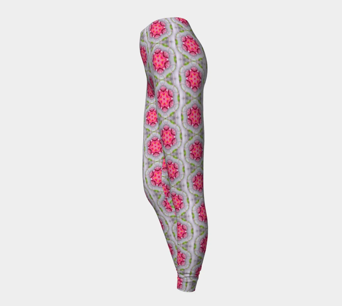 Silver and Pink Star Pattern Leggings