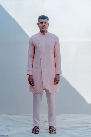 Sinti- Peach Asymmetric Kurta Set