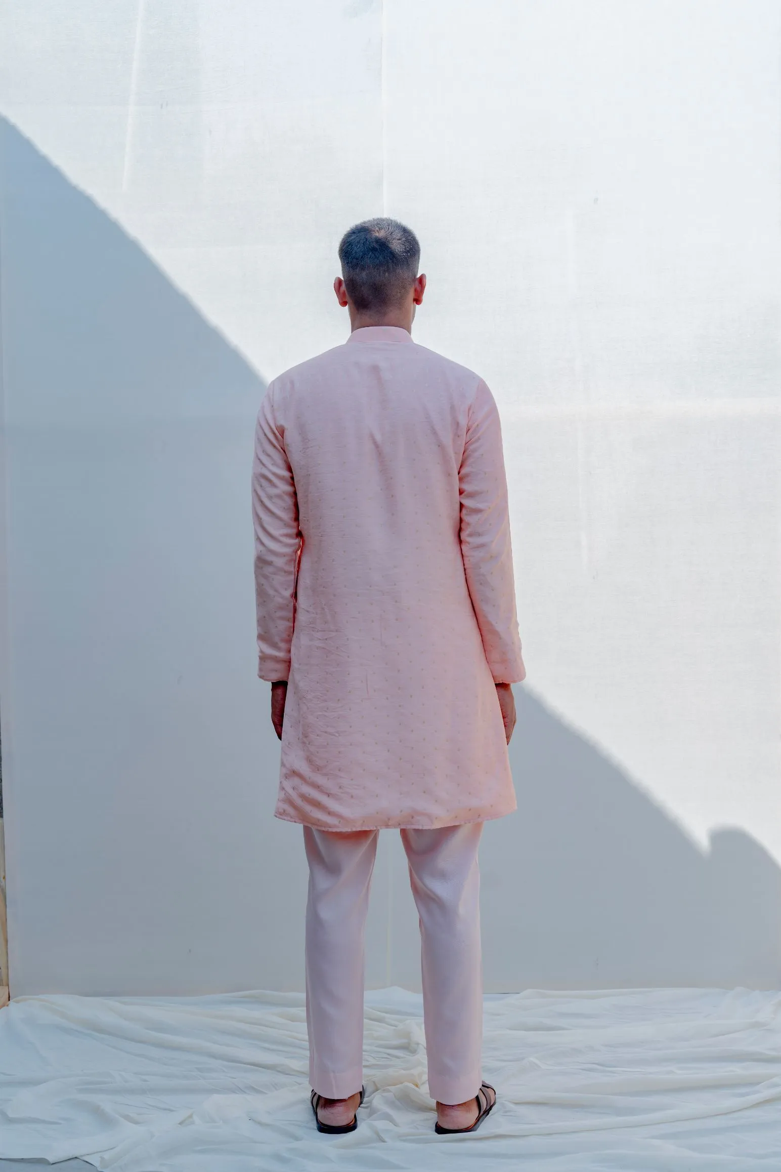 Sinti- Peach Asymmetric Kurta Set