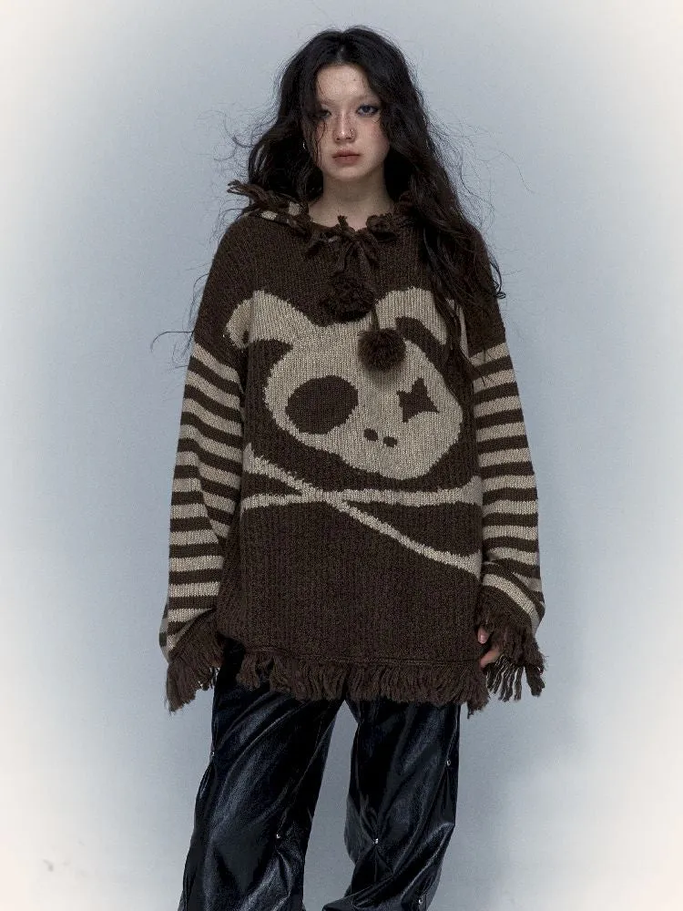 skull rabbit loose knit
