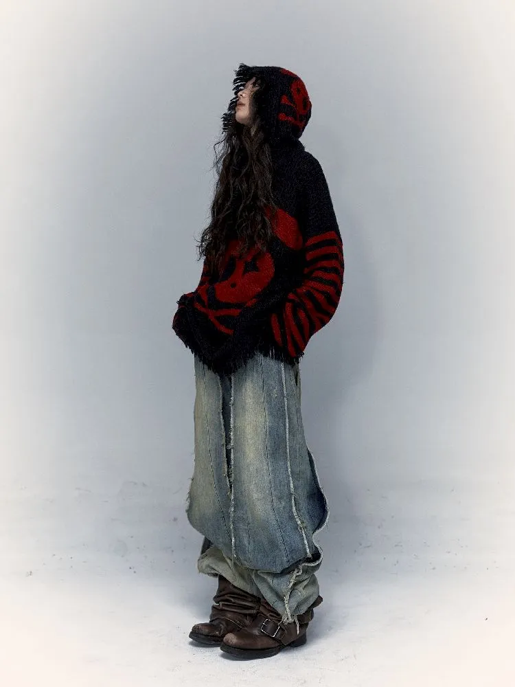 skull rabbit loose knit