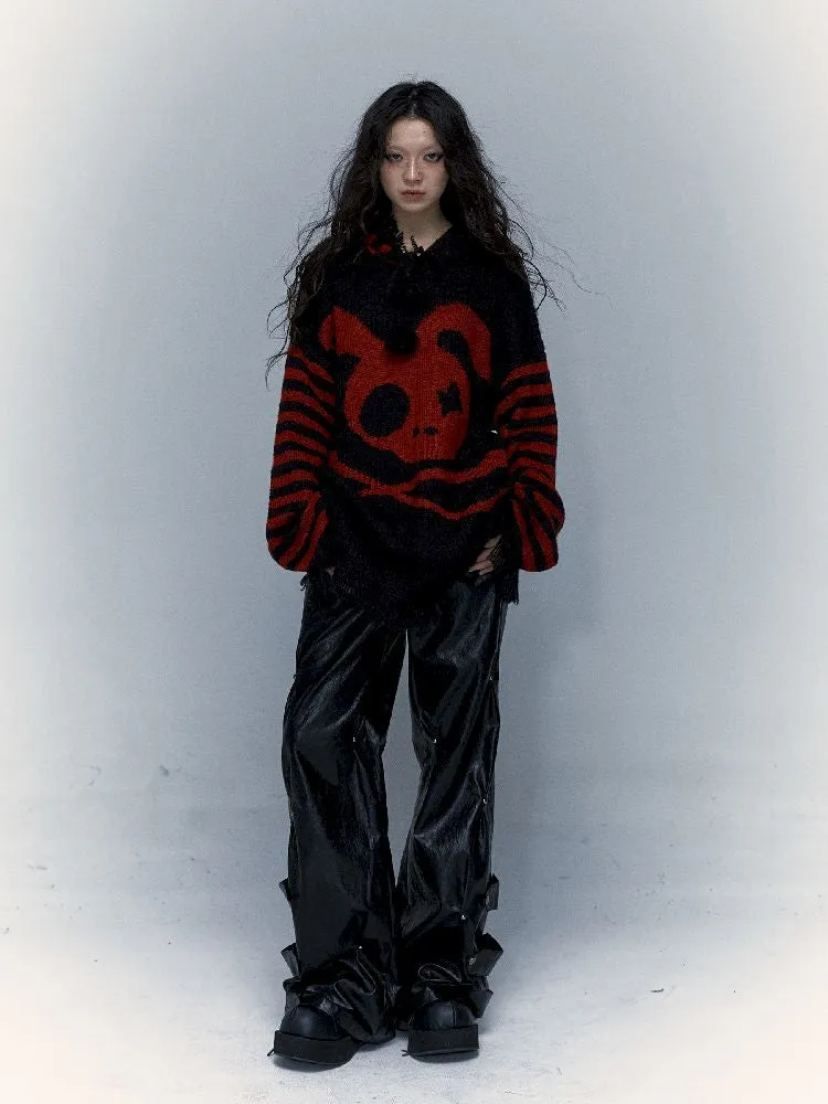 skull rabbit loose knit