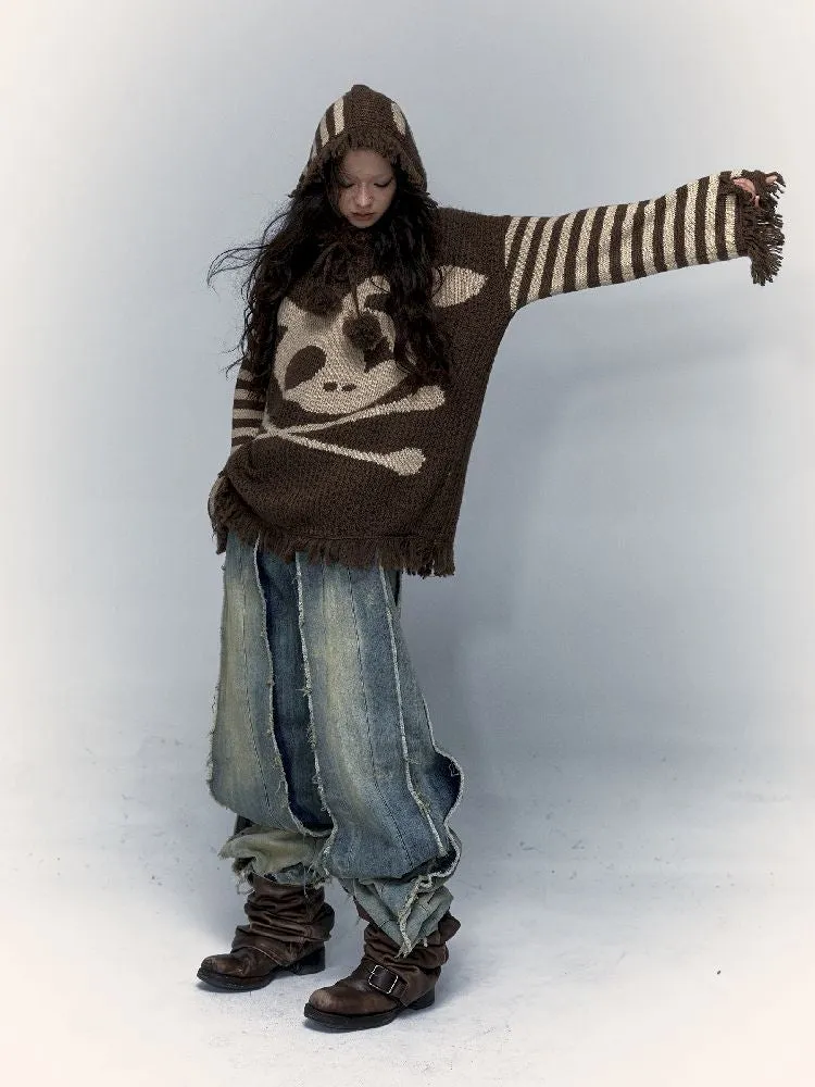 skull rabbit loose knit