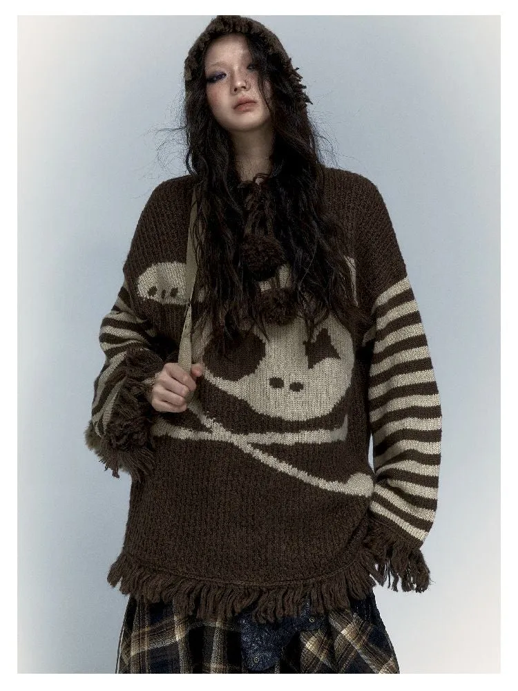 skull rabbit loose knit