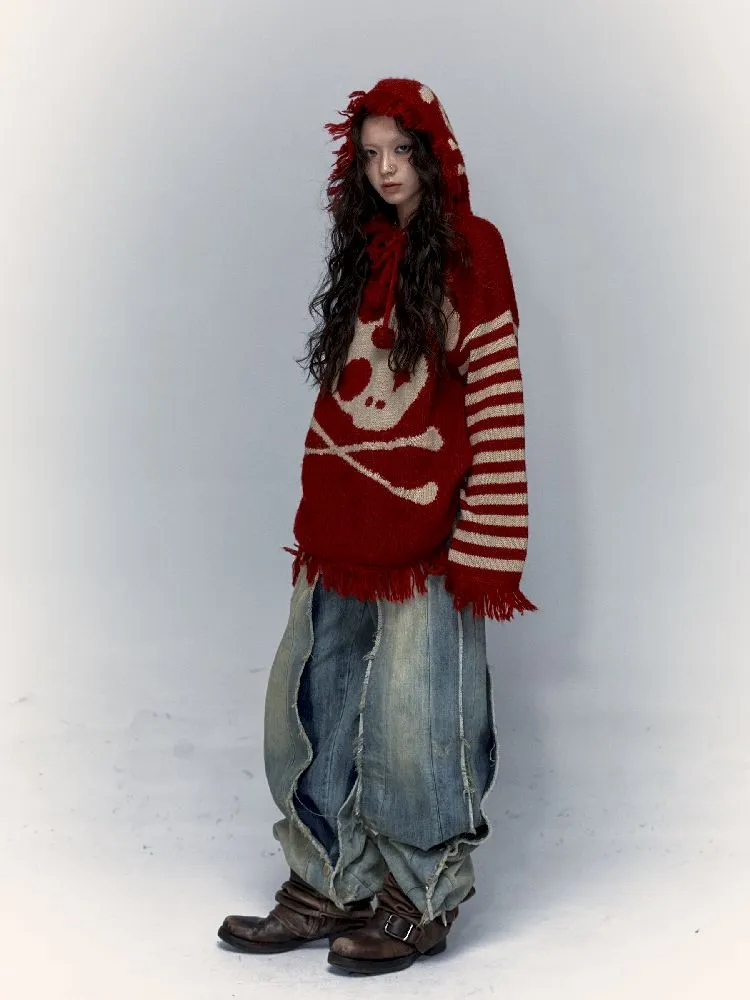 skull rabbit loose knit
