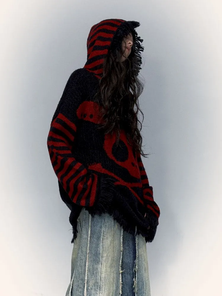 skull rabbit loose knit