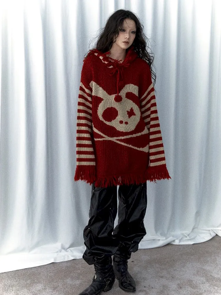 skull rabbit loose knit