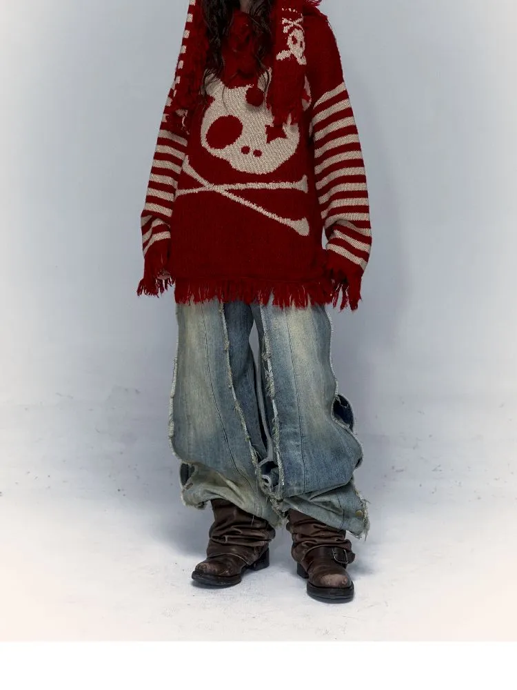 skull rabbit loose knit