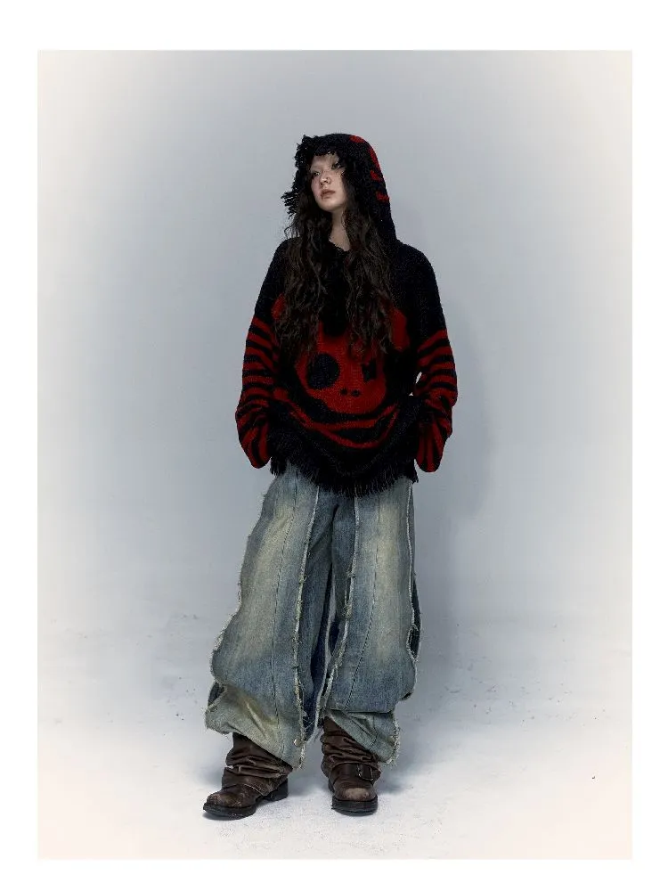 skull rabbit loose knit