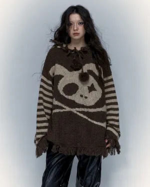 skull rabbit loose knit