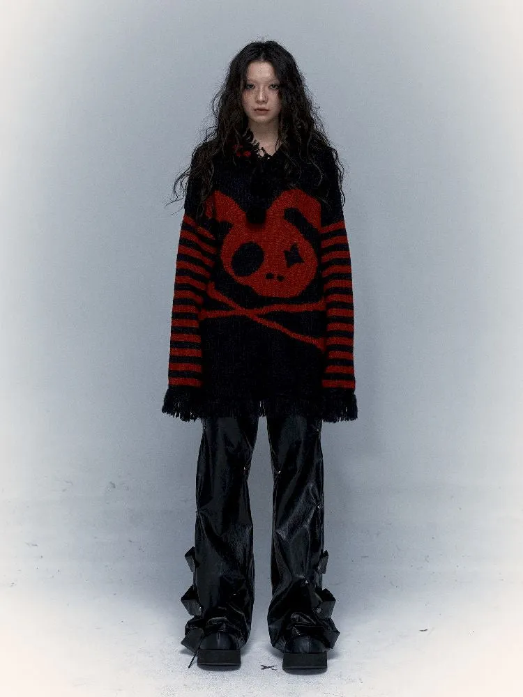 skull rabbit loose knit