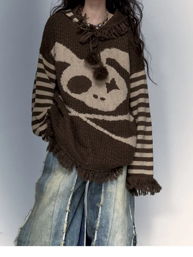 skull rabbit loose knit