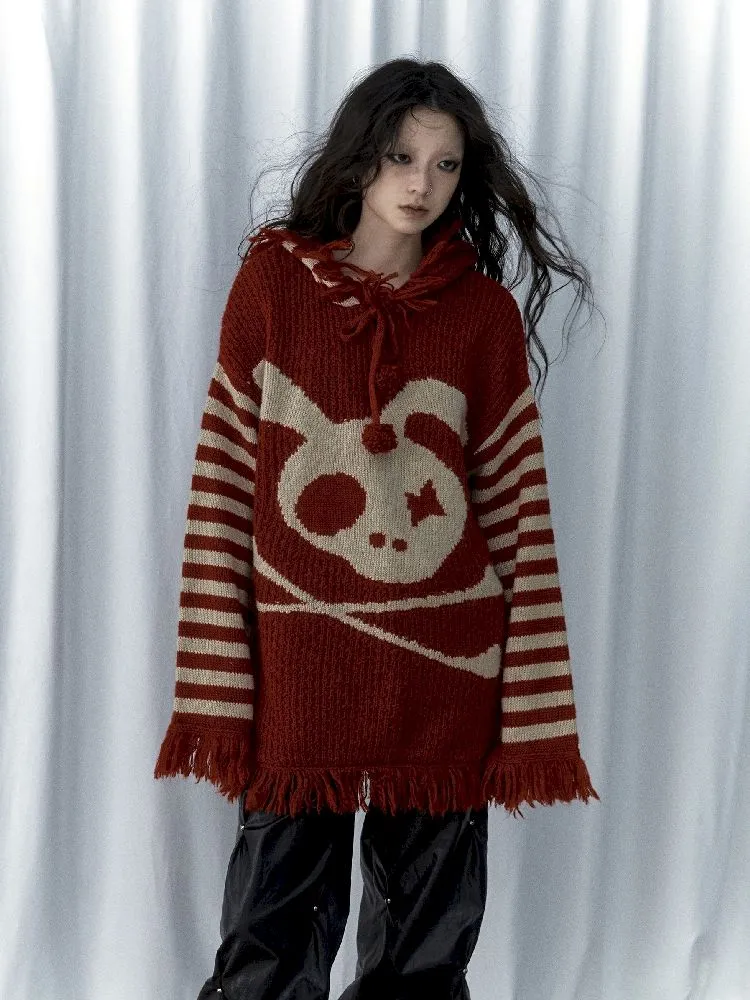 skull rabbit loose knit
