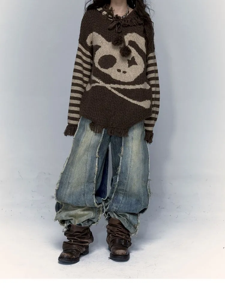 skull rabbit loose knit