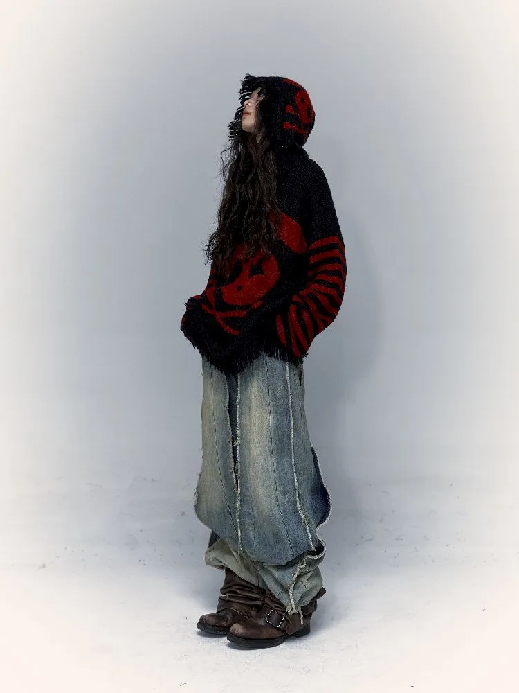 skull rabbit loose knit