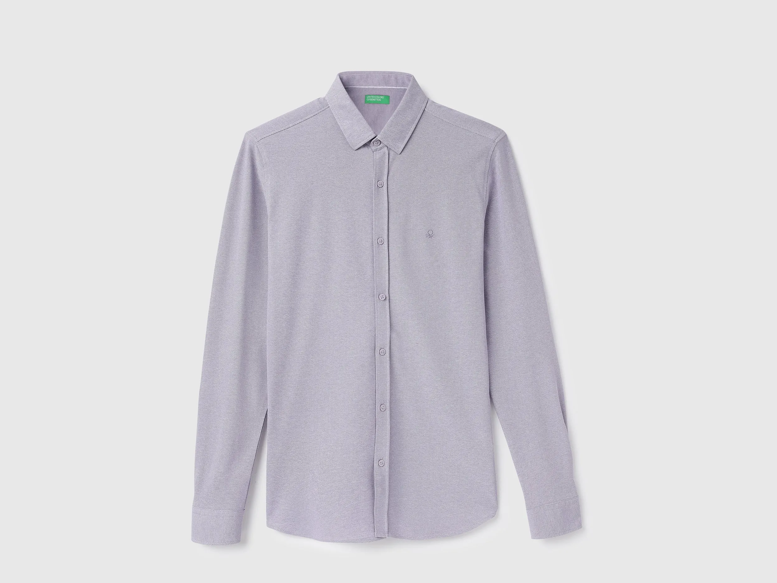 Slim Fit Spread Collar Solid Shirts