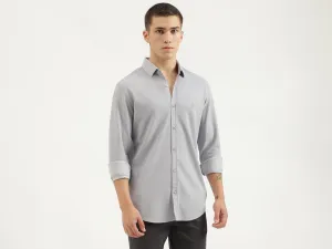 Slim Fit Spread Collar Solid Shirts