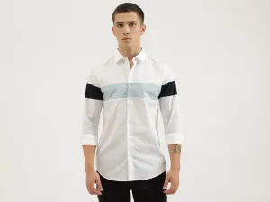 Slim Fit Spread Collar Solid Shirts