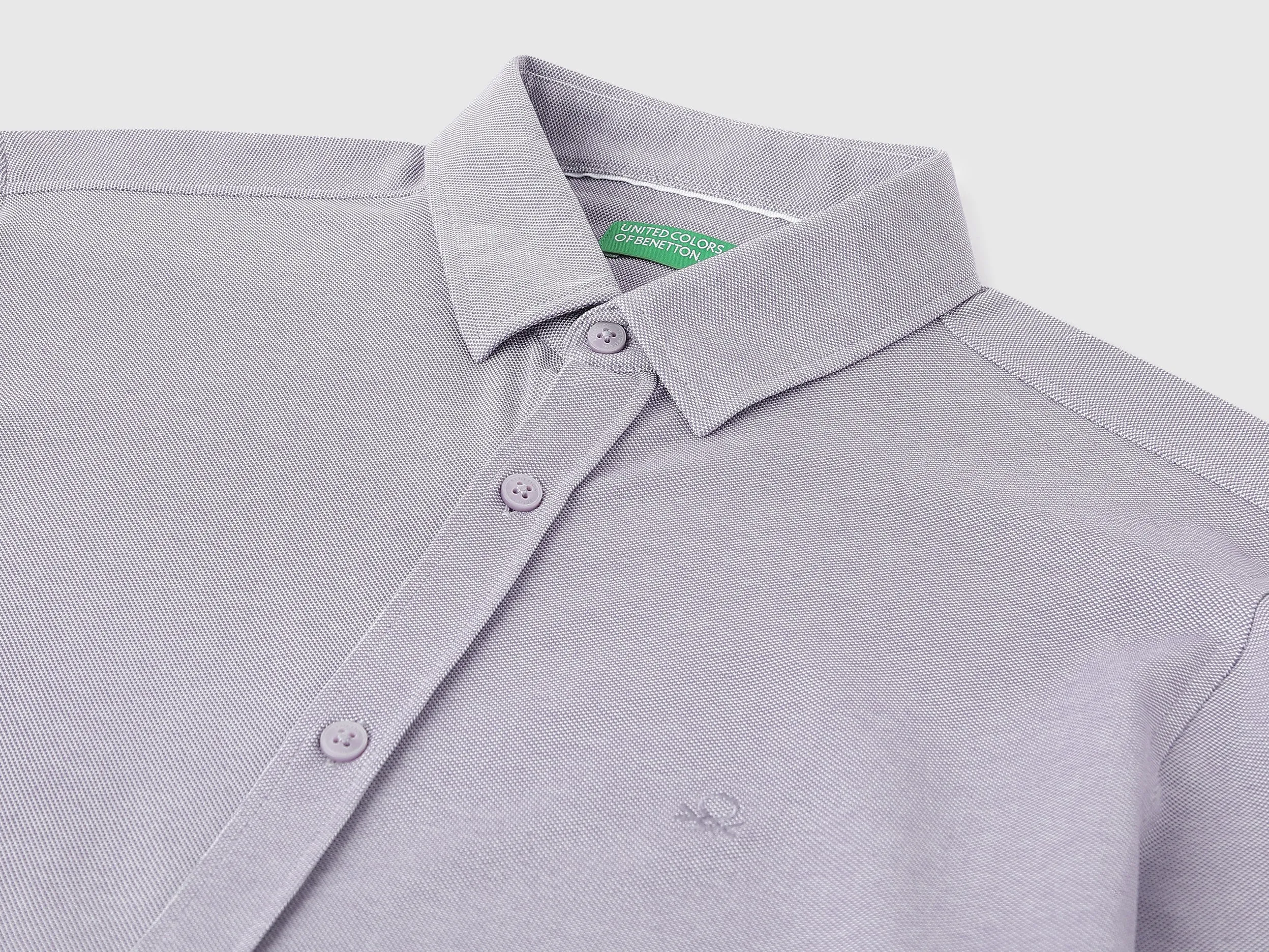 Slim Fit Spread Collar Solid Shirts