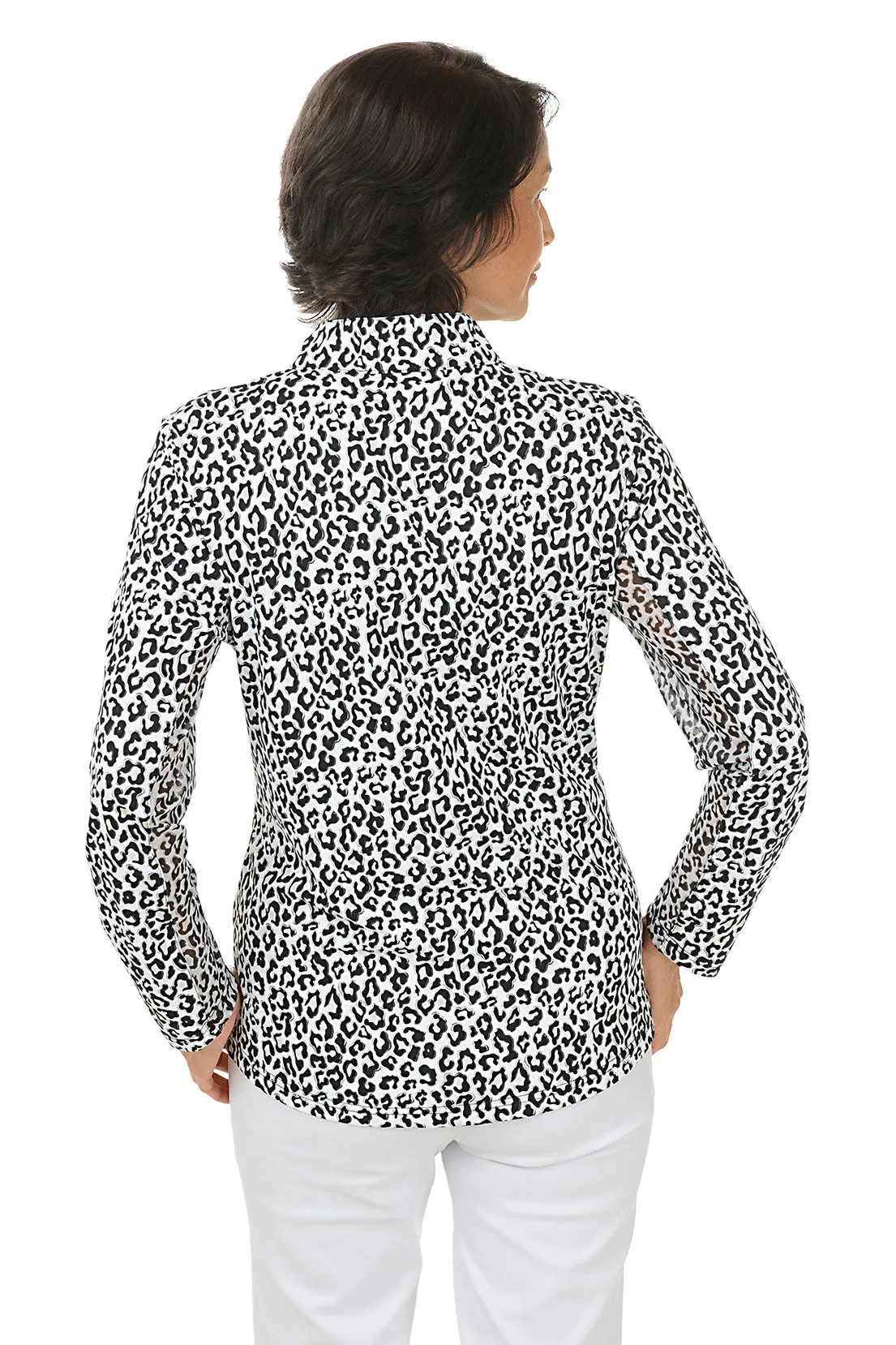Snow Leopard Cooling UPF50  Mock Neck Top