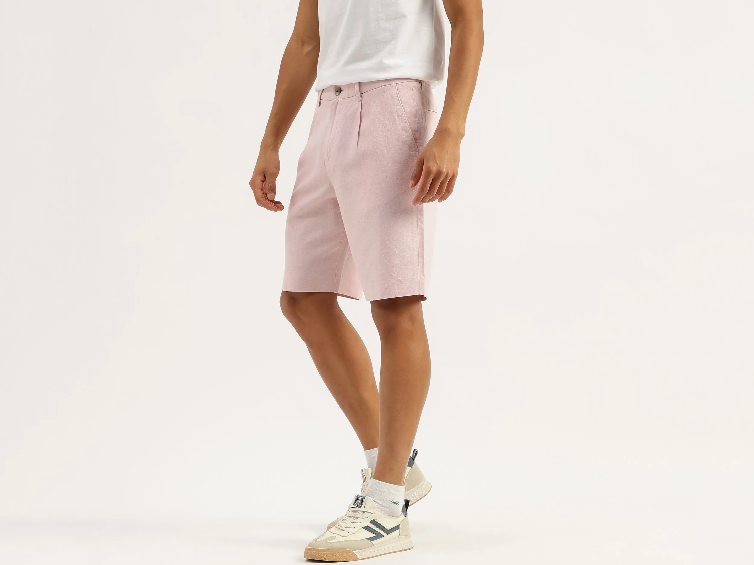 Solid Comfort Fit Bermuda Shorts