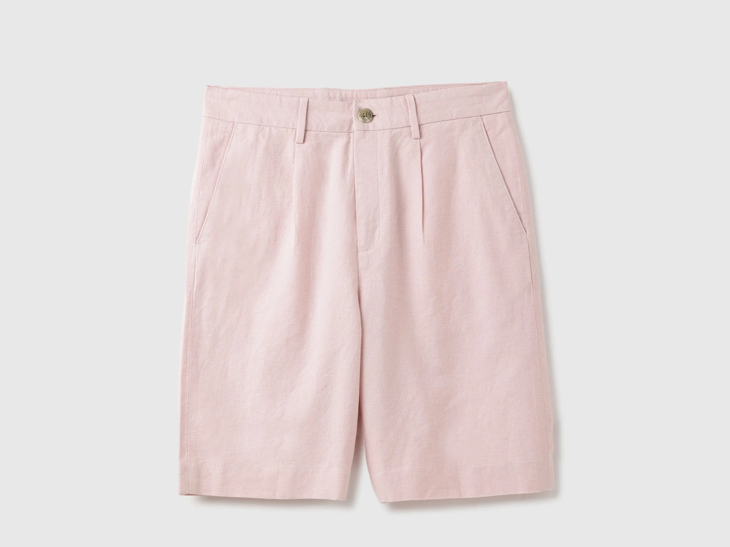 Solid Comfort Fit Bermuda Shorts