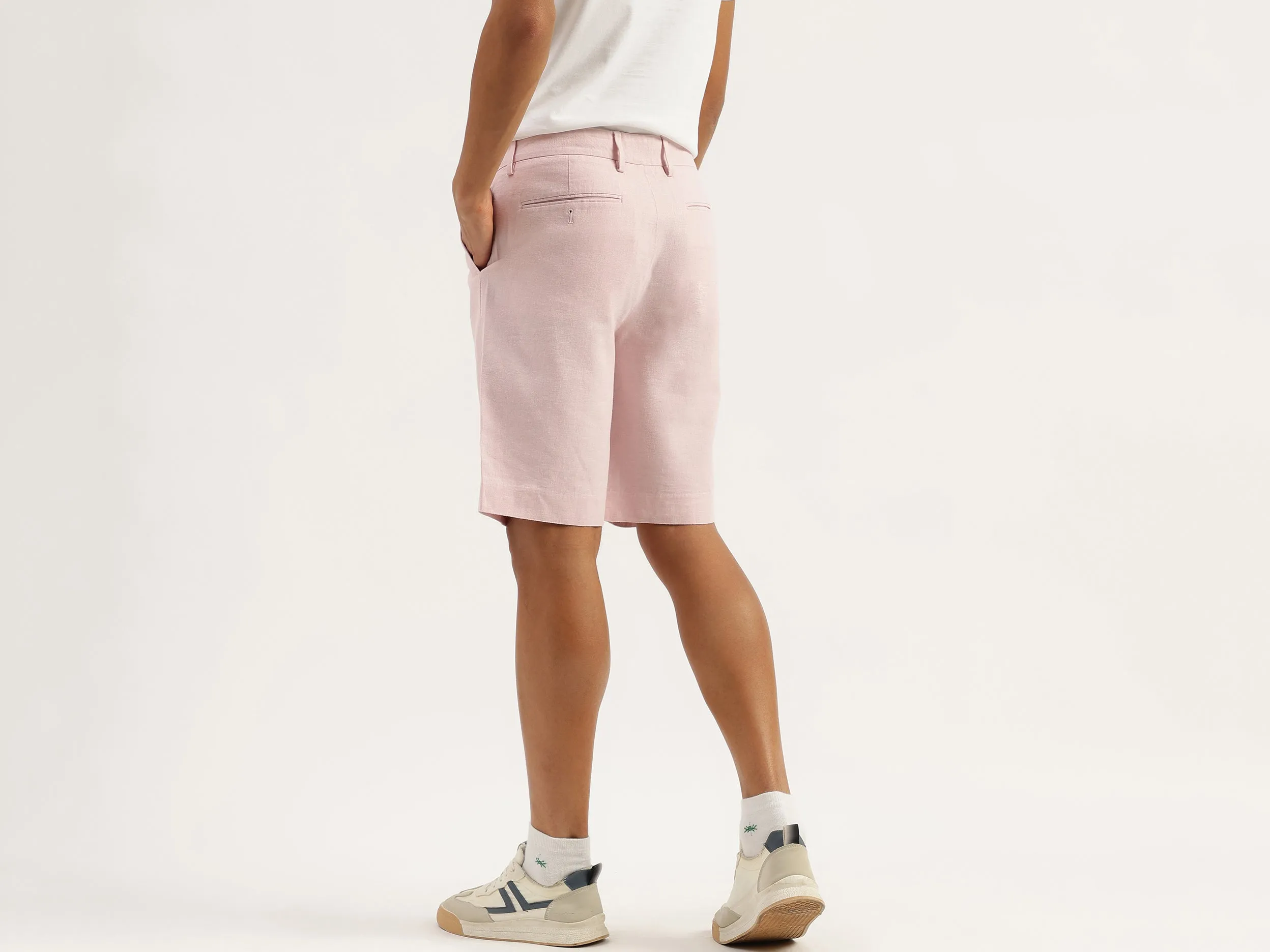 Solid Comfort Fit Bermuda Shorts