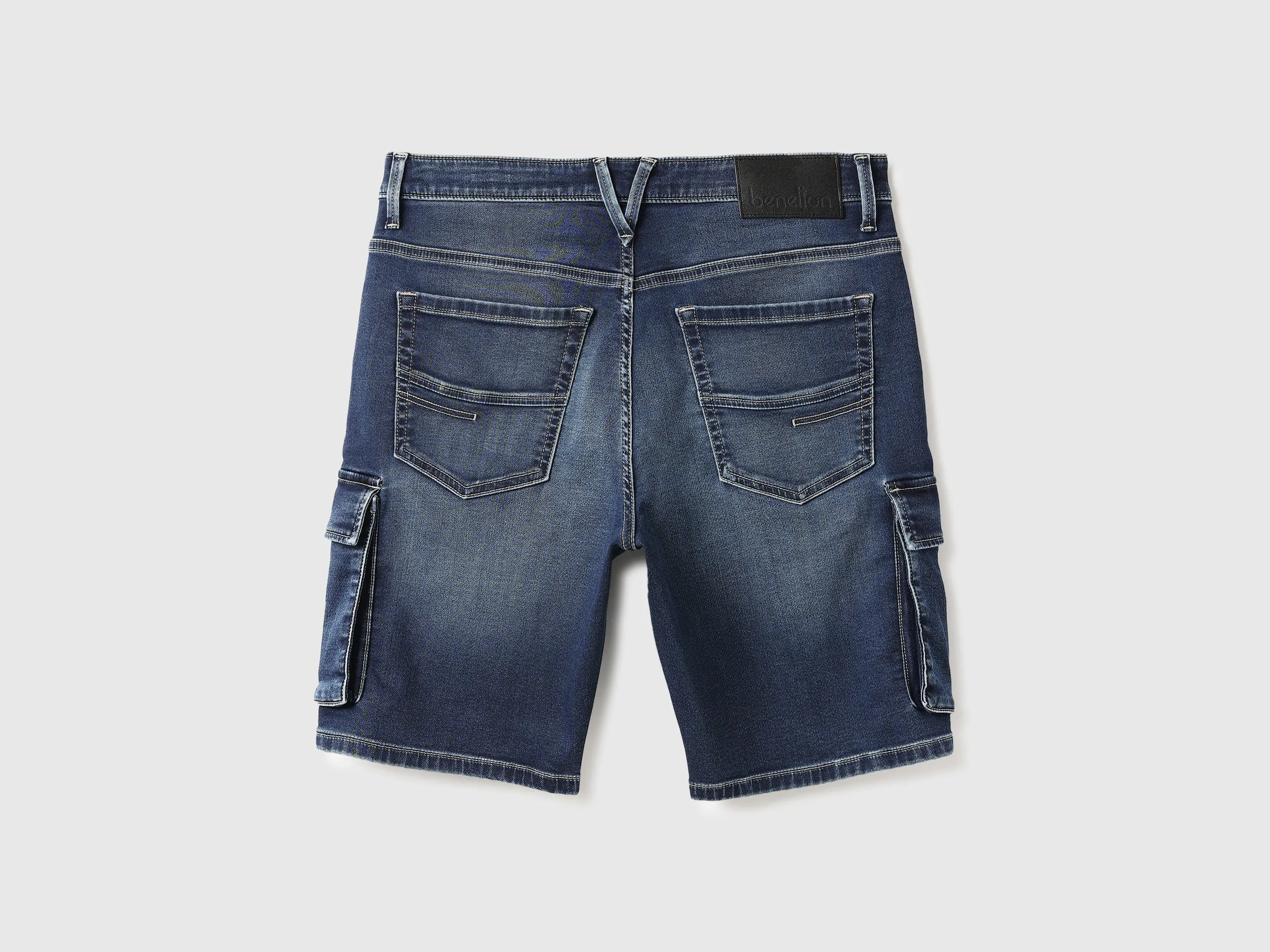 Solid Oversized Fit Denim Shorts