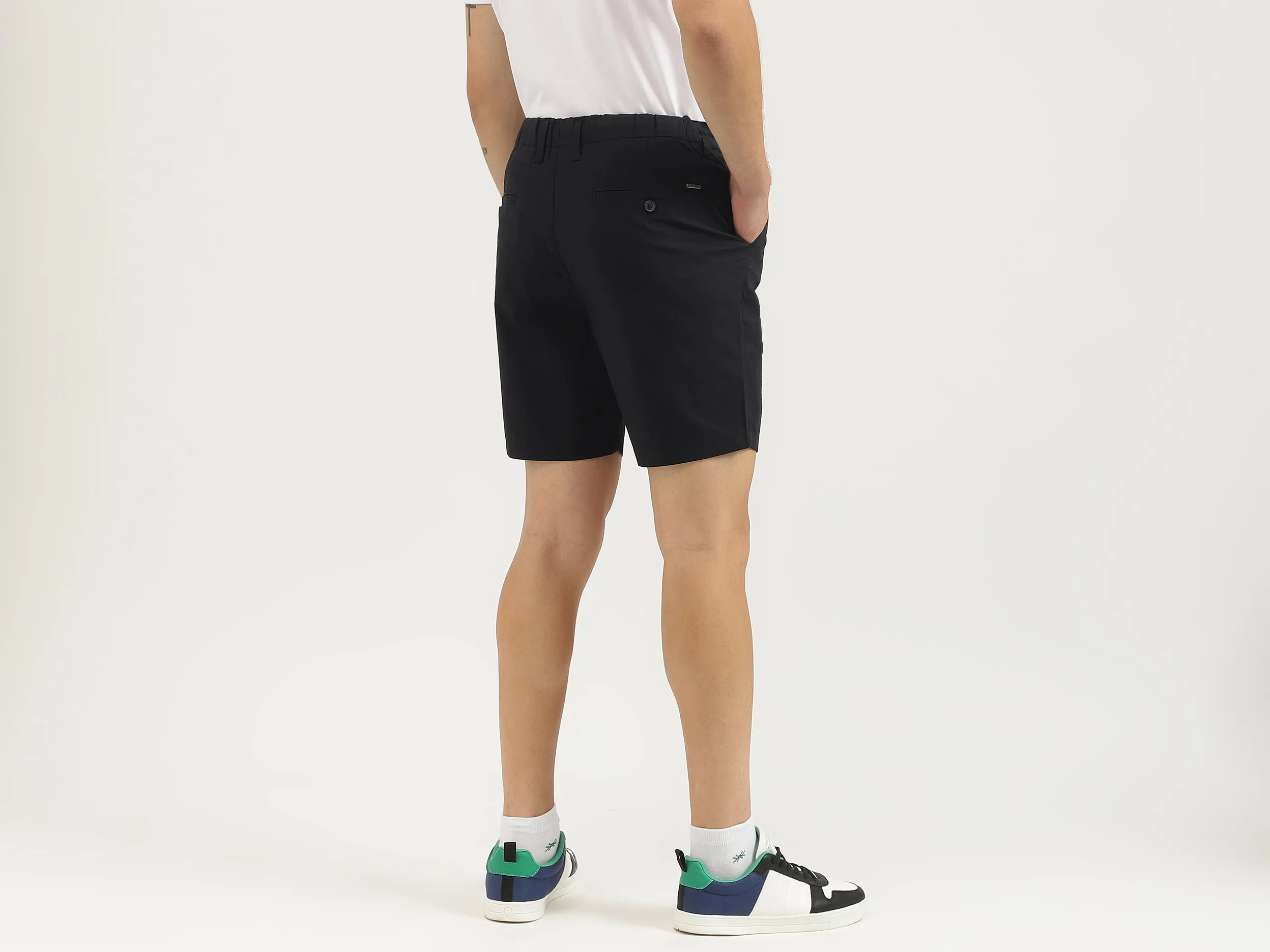 Solid Relaxed Fit Shorts