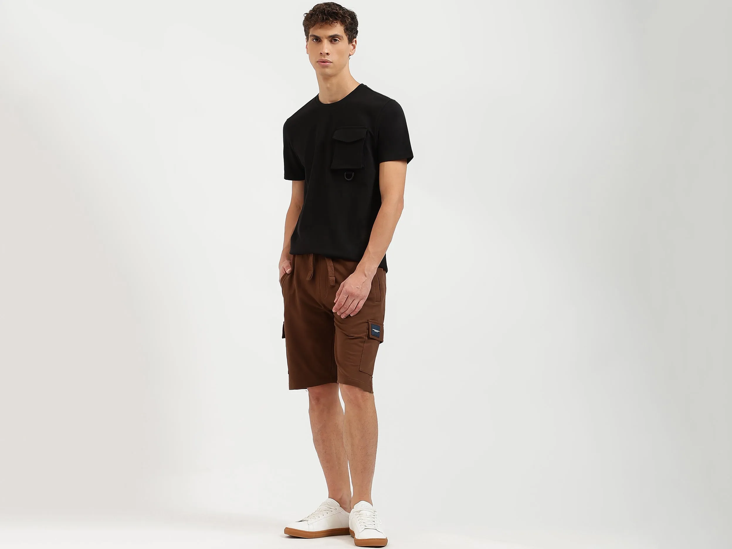 Solid Relaxed Fit Shorts