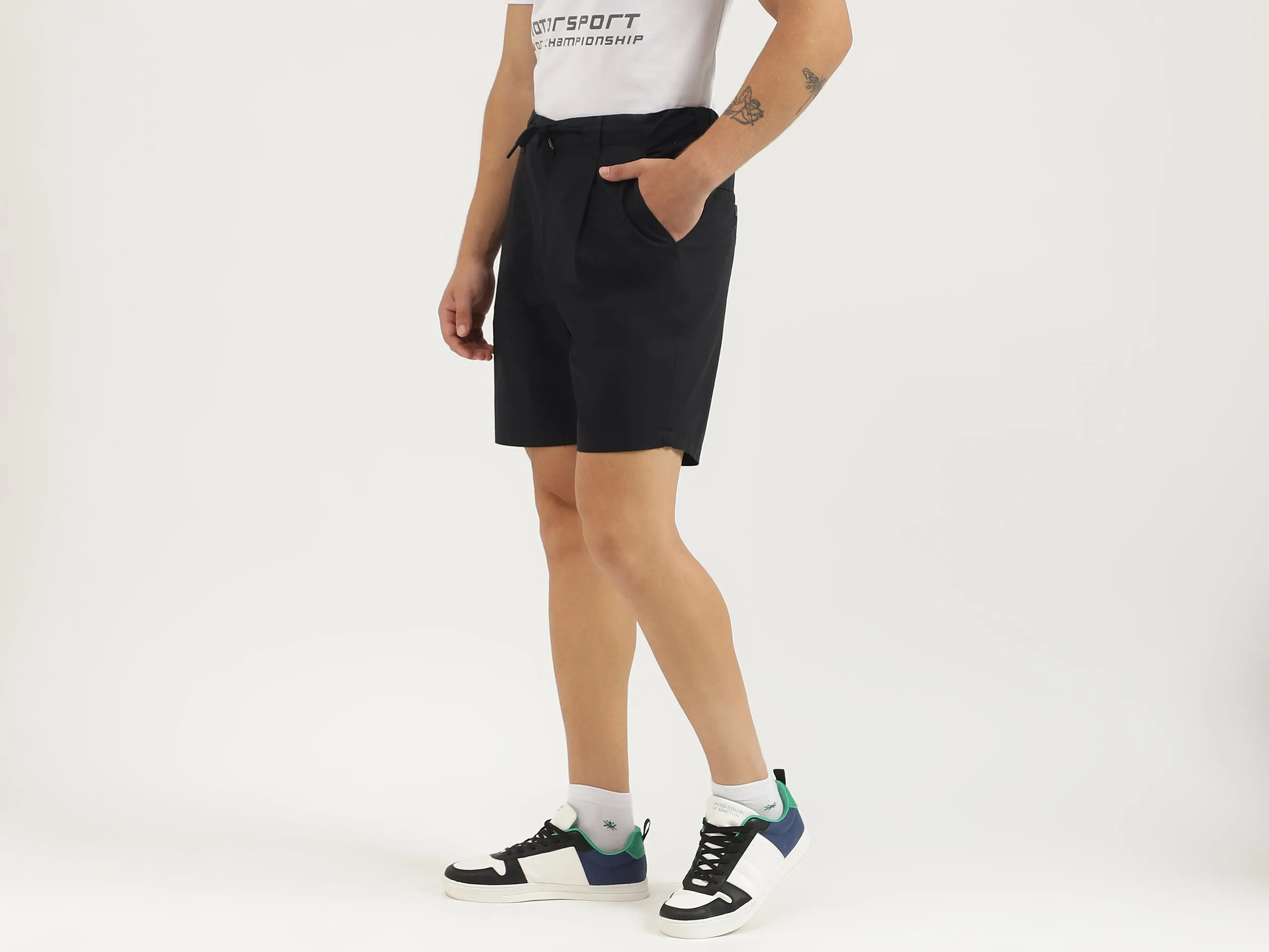 Solid Relaxed Fit Shorts