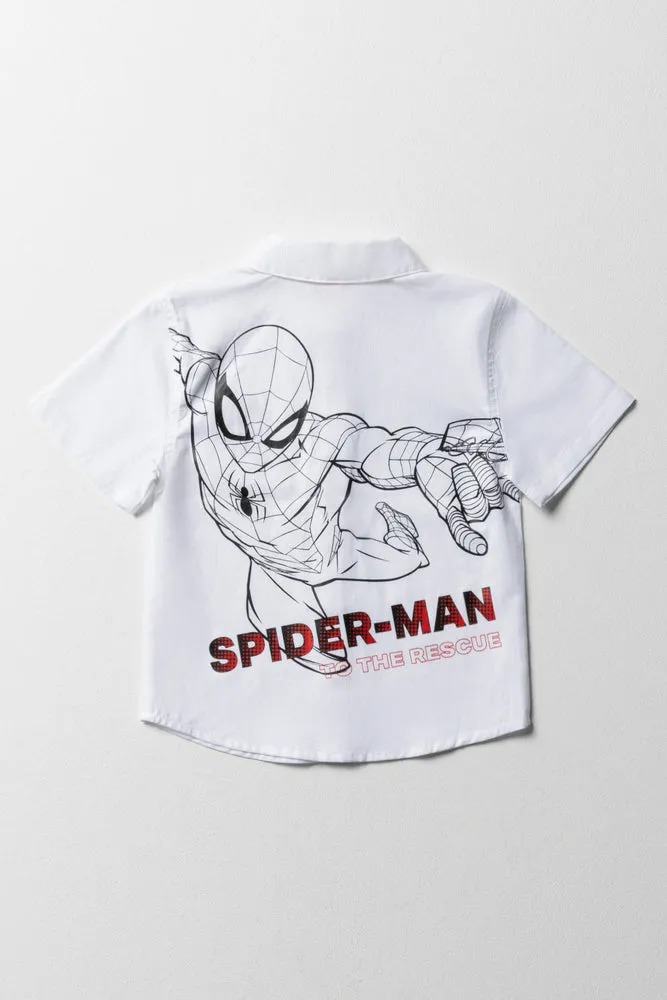 Spider-Man Short Sleeve Shirt White