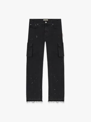 SPLATTER DENIM - WASHED BLACK