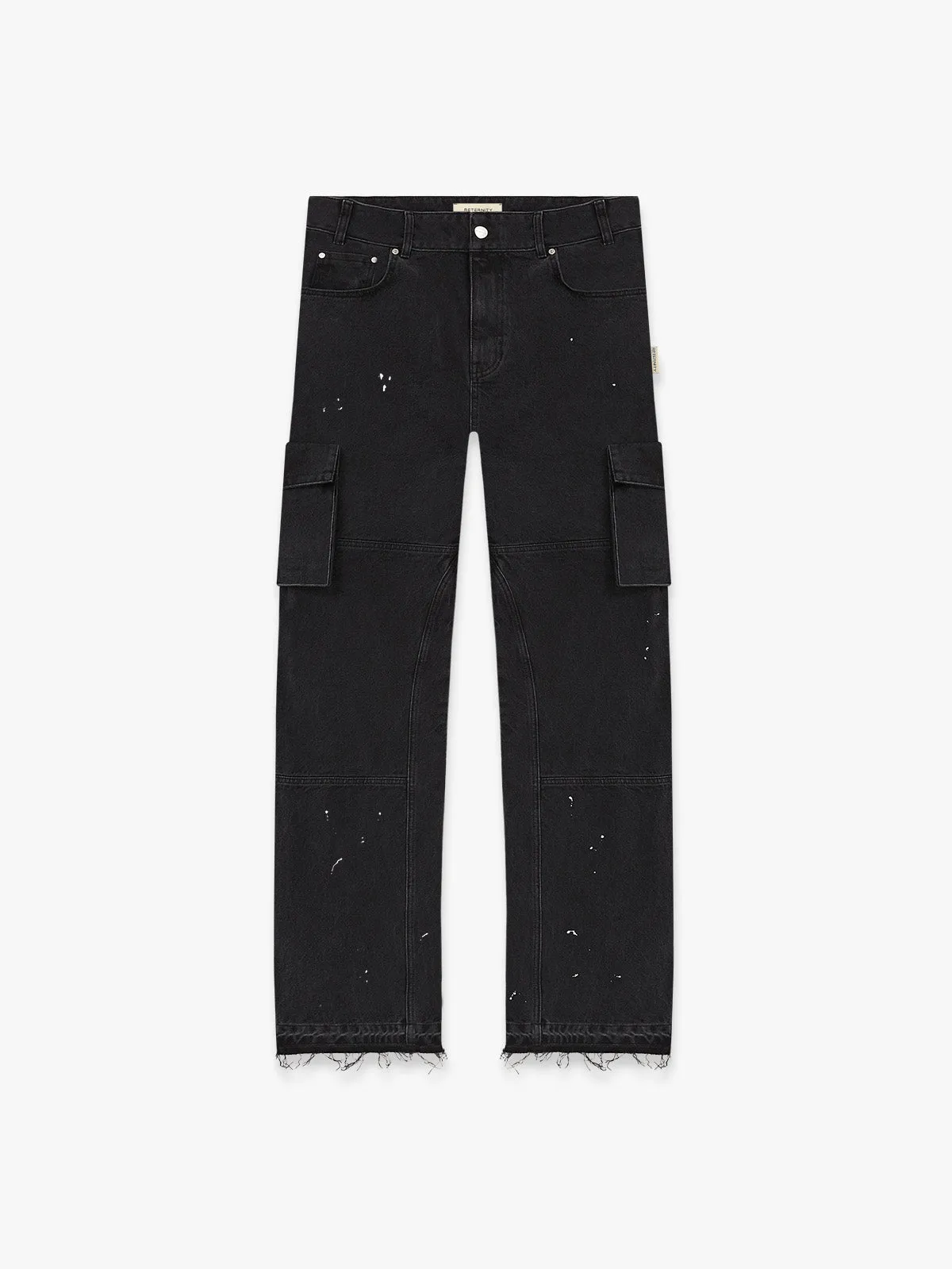 SPLATTER DENIM - WASHED BLACK