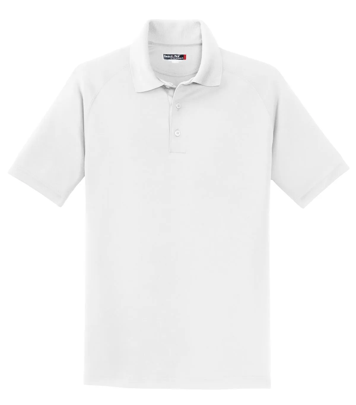 Sport-Tek Dry Zone Raglan Polo. T475 White