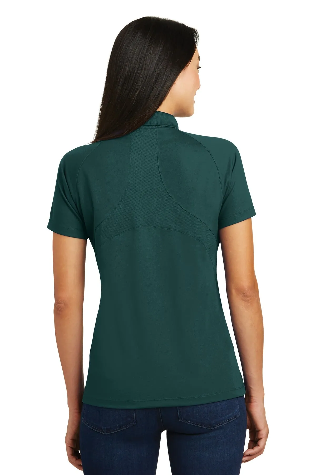 Sport-Tek Women's Dri-Mesh Pro Polo. L474 Dark Green