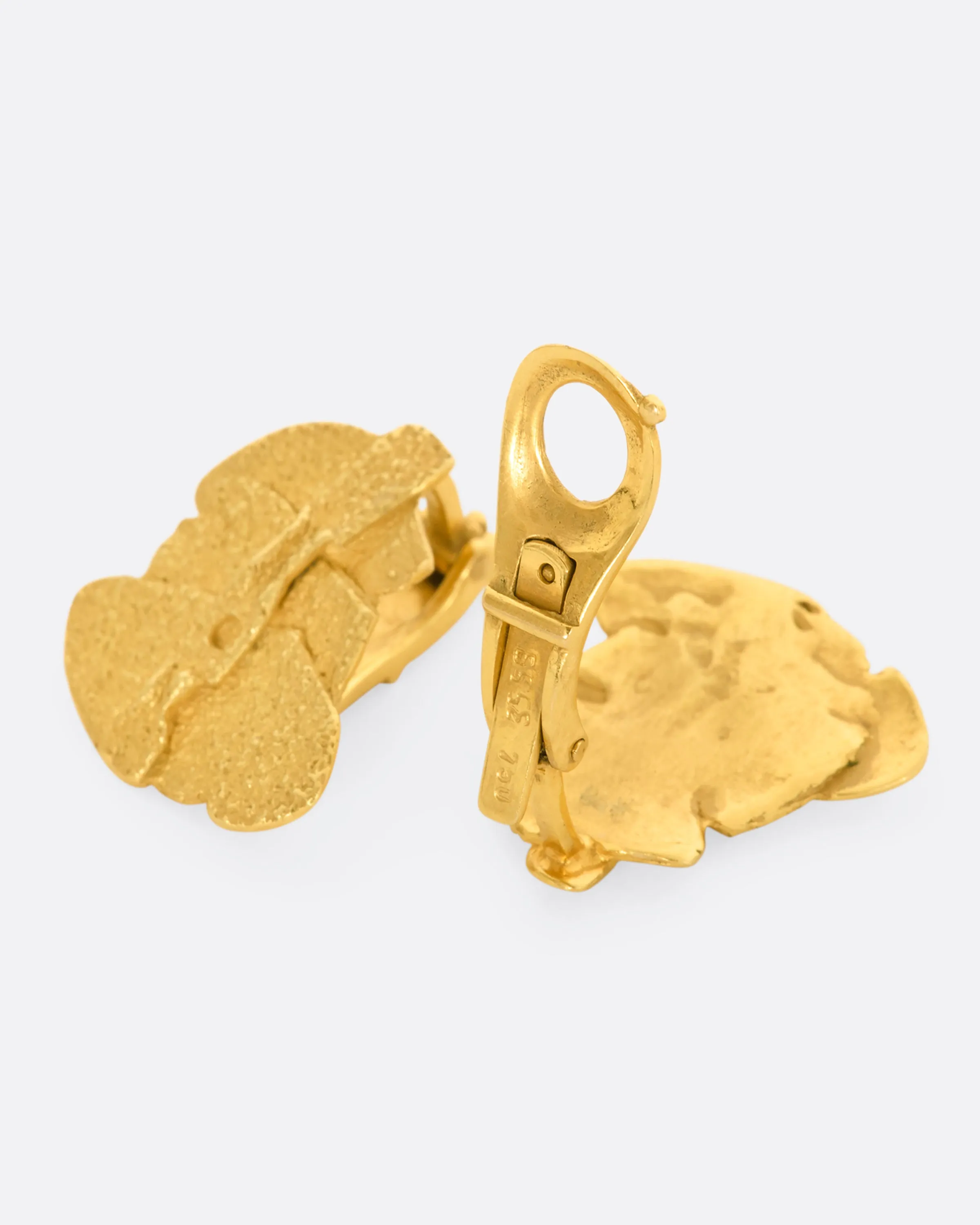 Stipple Clip Earrings