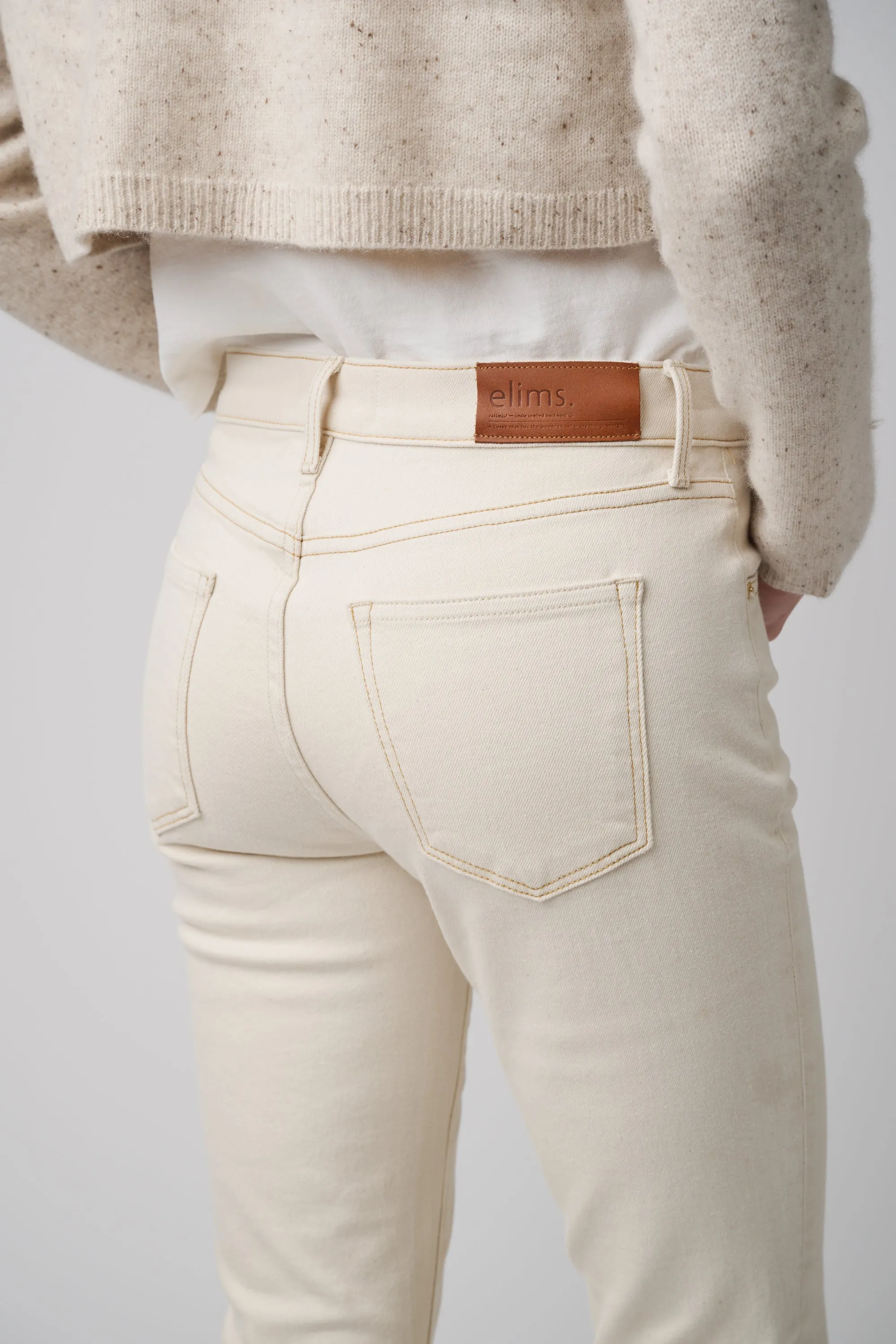 The Melrose Straight Denim  |  White Sand