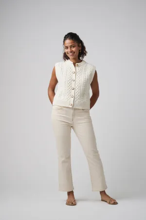 The Melrose Straight Denim  |  White Sand