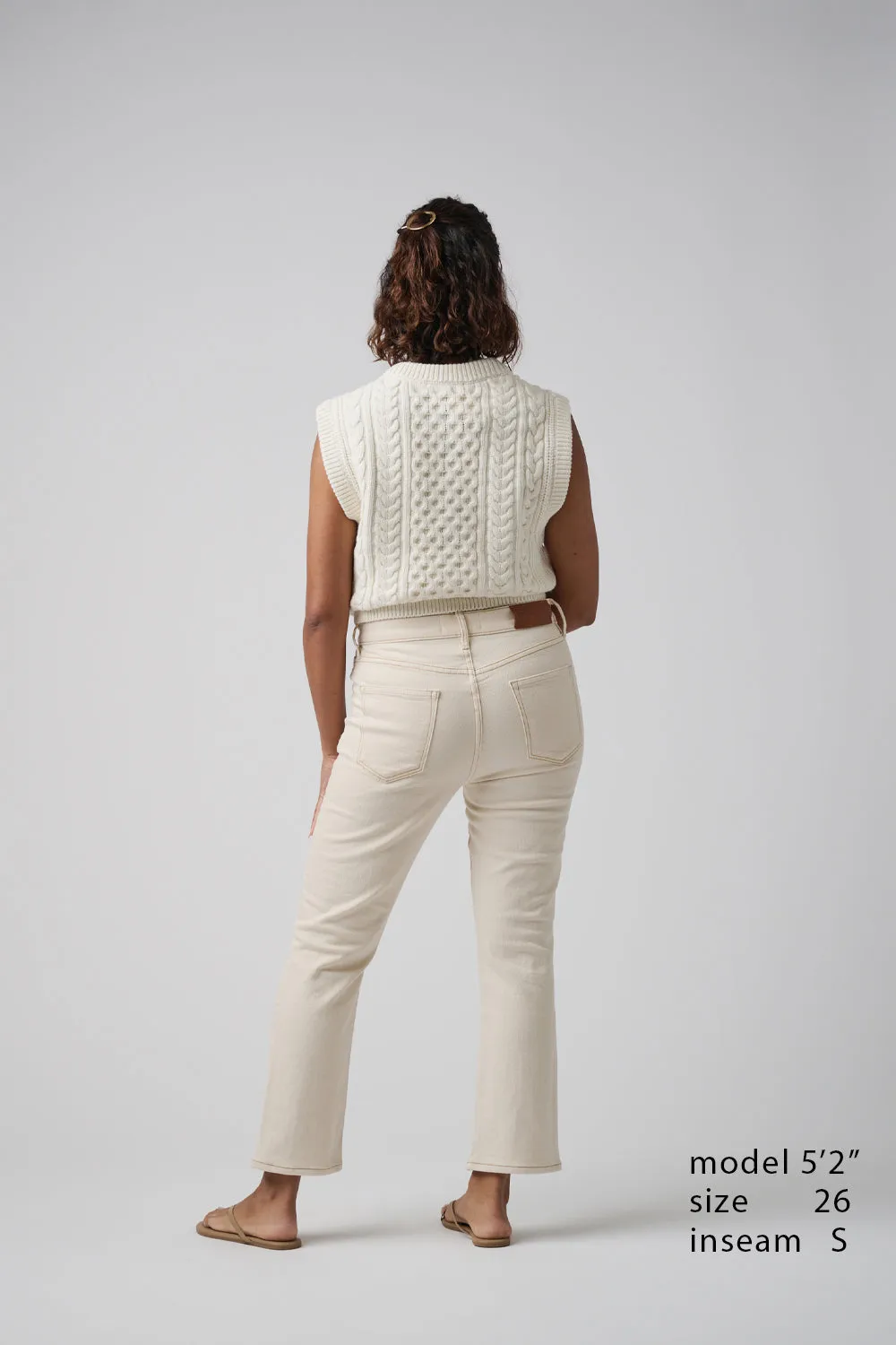 The Melrose Straight Denim  |  White Sand