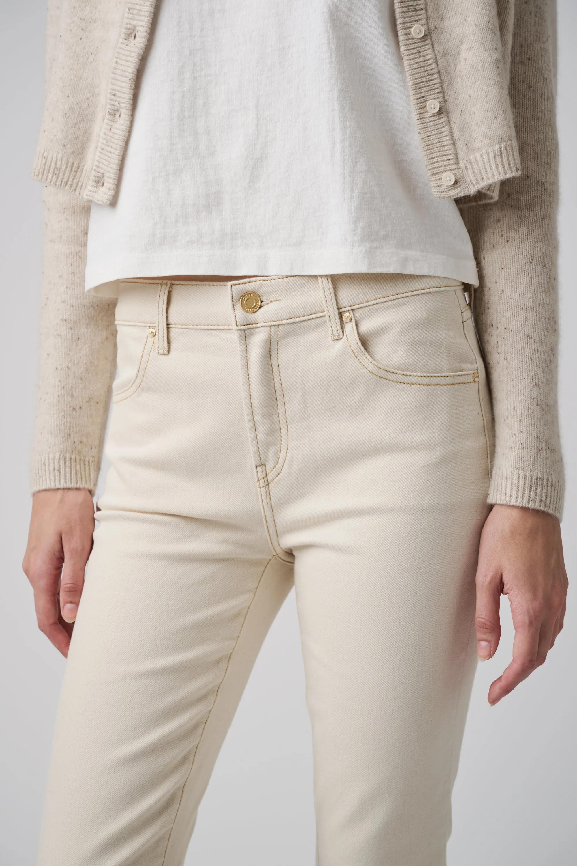 The Melrose Straight Denim  |  White Sand