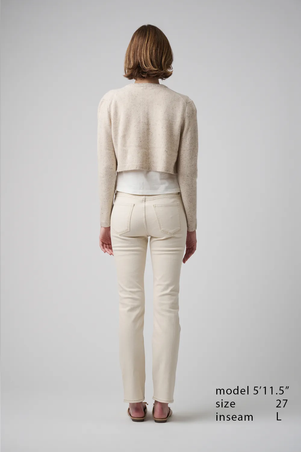 The Melrose Straight Denim  |  White Sand